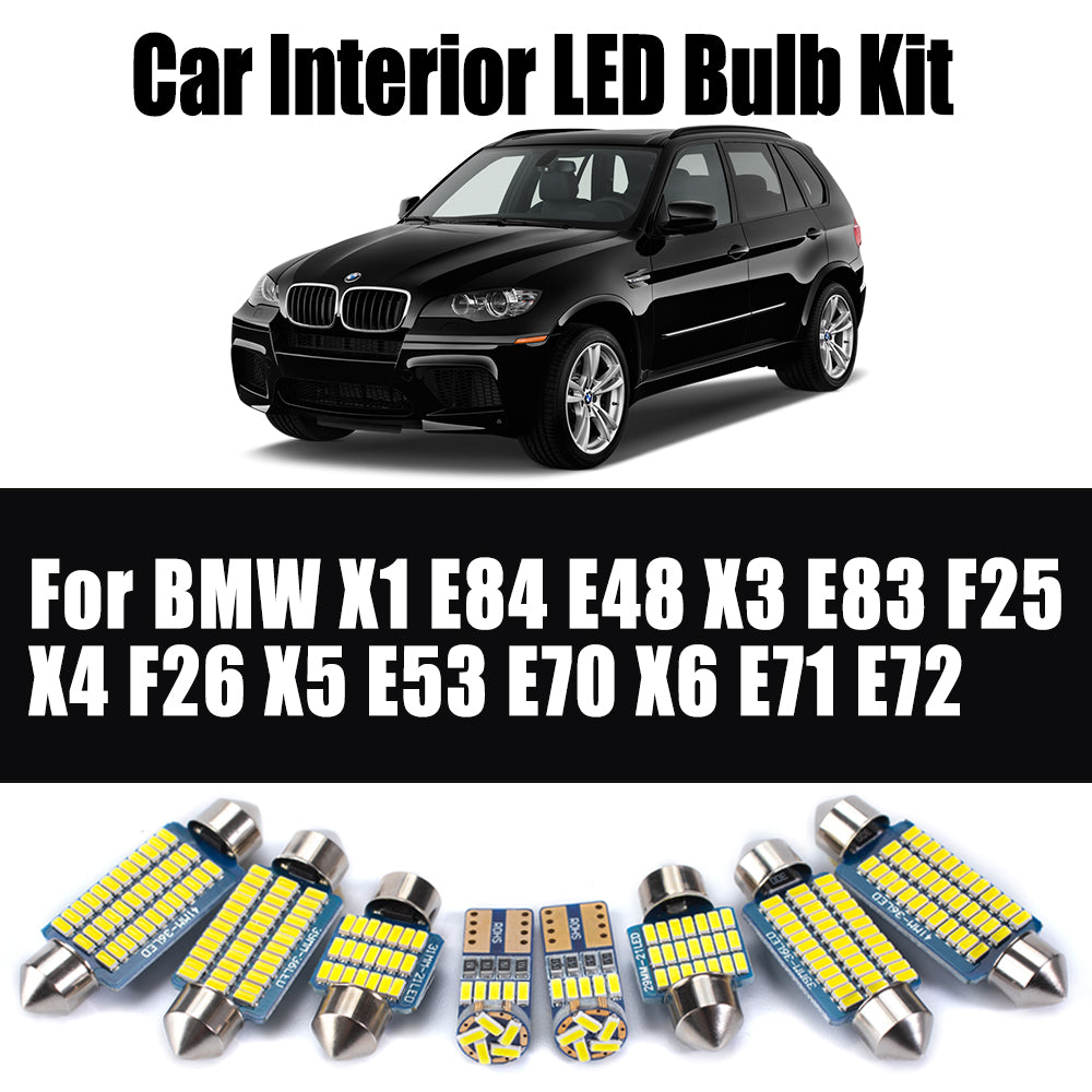 AutoGlowLED Canbus LED Interior Light Kit for BMW X1 X3 X4 X5 X6