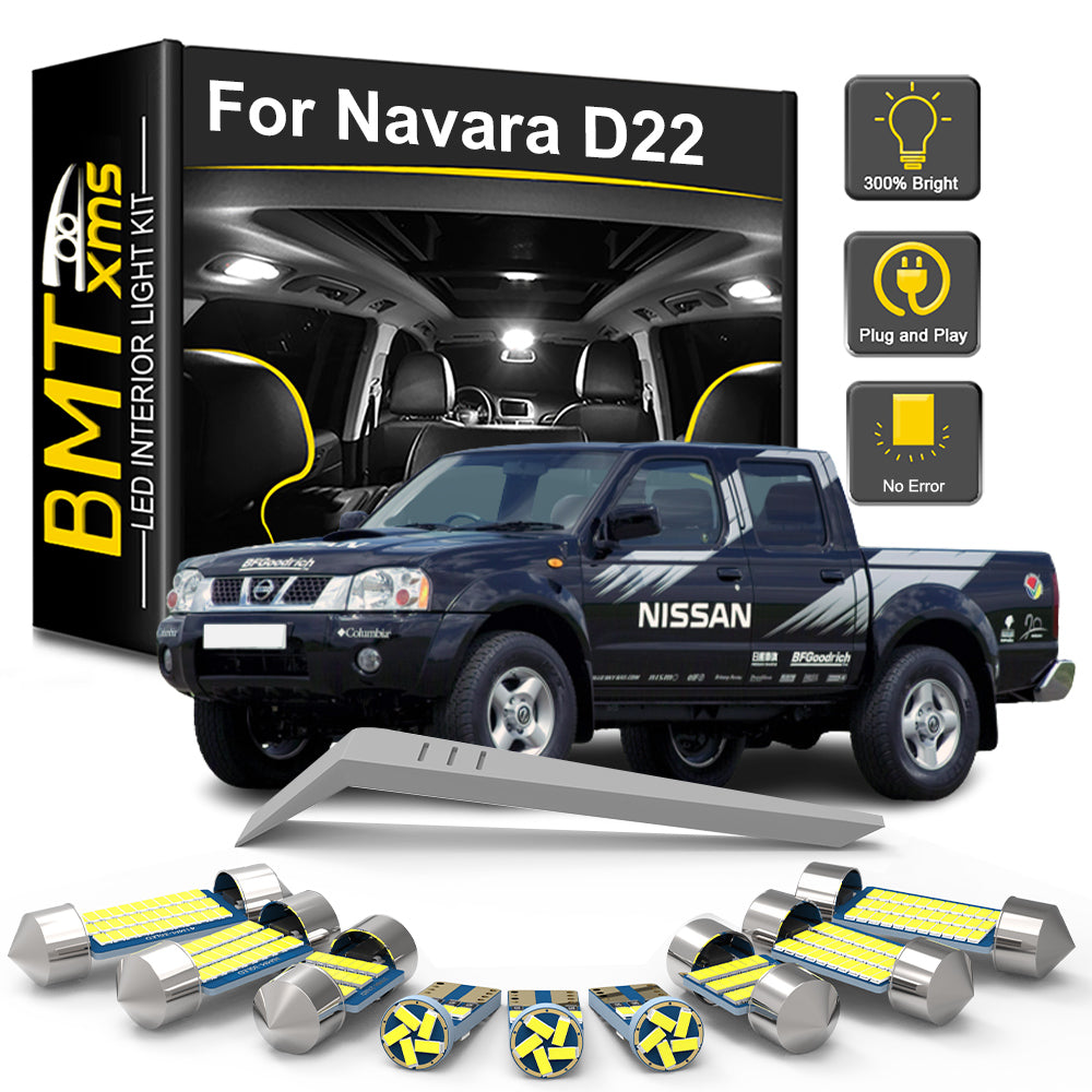 AutoGlowLED 8Pcs LED Interior Light Kit for Nissan Navara D22 1997-2012 Canbus