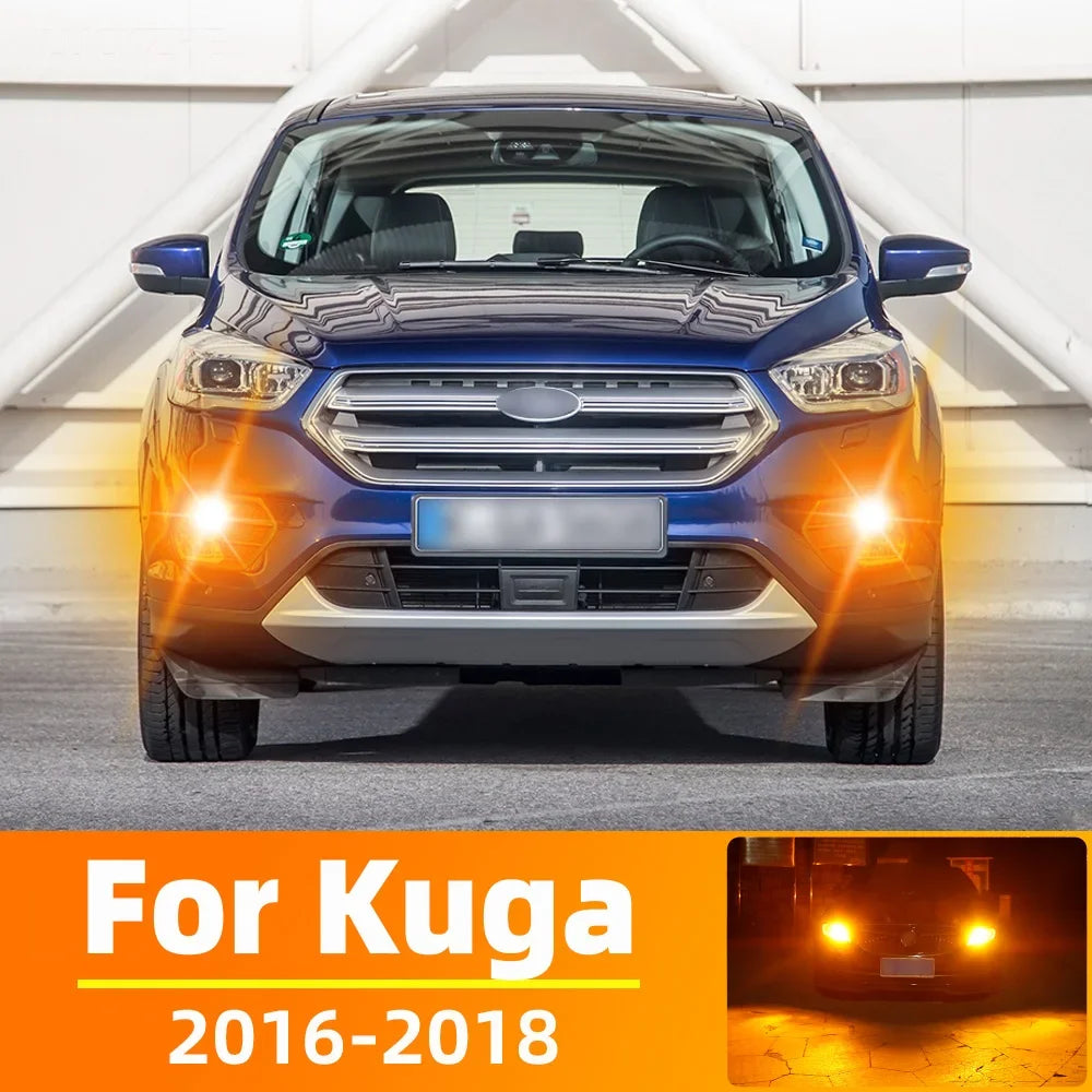 AutoGlowLED LED Turn Signal Light for Ford Kuga 2 2016-2018, Amber Yellow