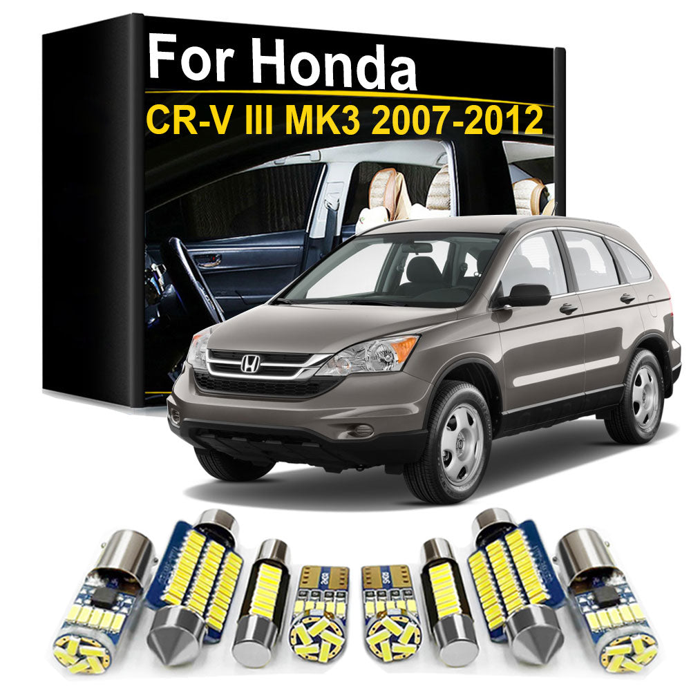 AutoGlowLED 10Pc LED Interior Light Kit for Honda CR-V MK3 2007-2012 Canbus