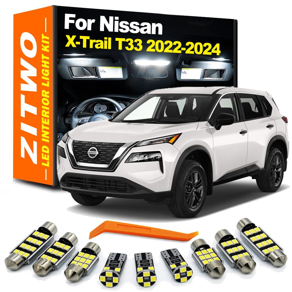 AutoGlowLED 12Pcs LED Interior Light Kit for Nissan X-Trail T33 2022-2024