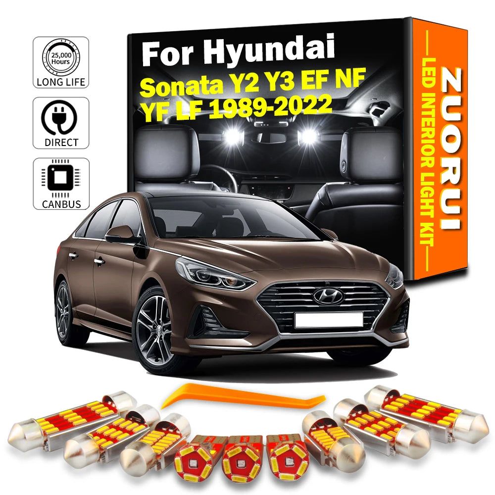 AutoGlowLED Canbus LED Interior Light Kit for Hyundai Sonata 1989-2022