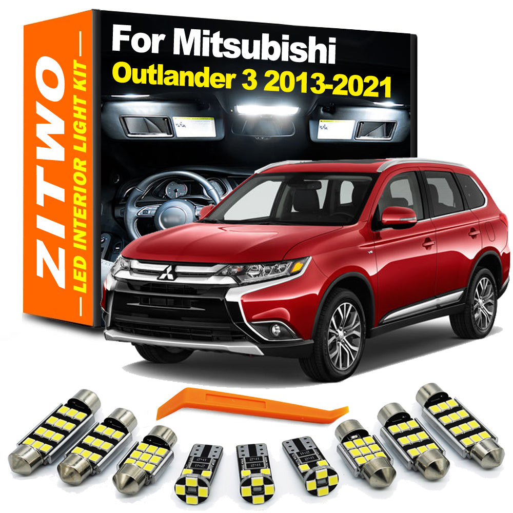 AutoGlowLED 11Pcs LED Interior Dome Light Kit for Mitsubishi Outlander 2013-2021