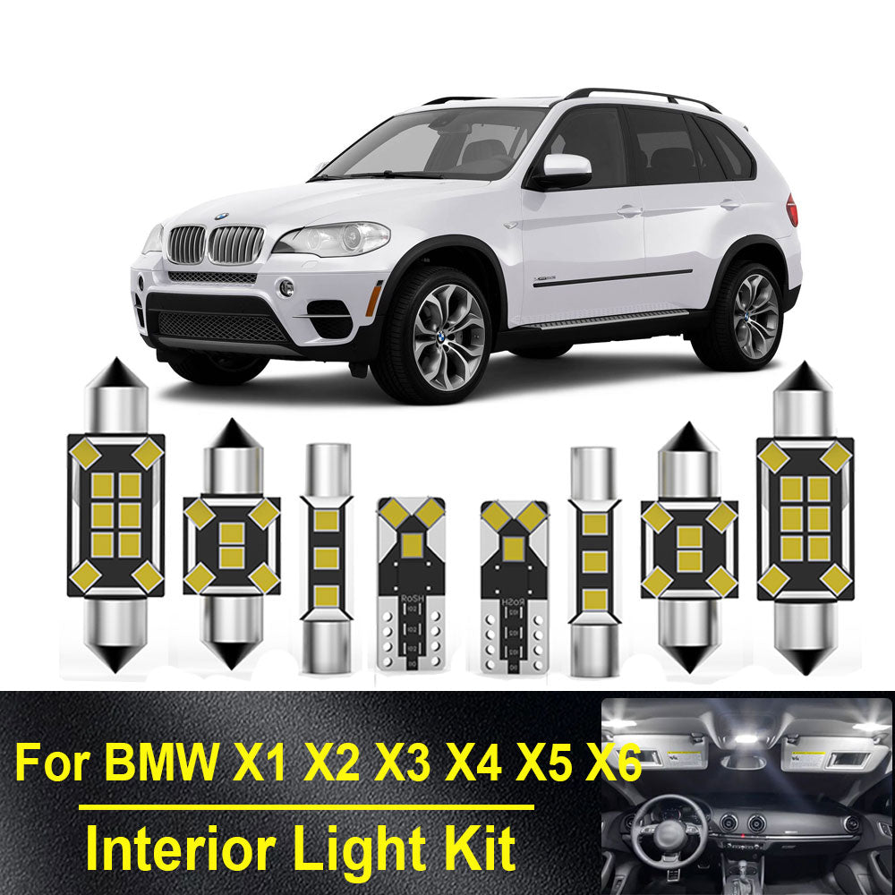 AutoGlowLED Canbus LED Interior Light Kit for BMW X1 X2 X3 X4 X5 X6