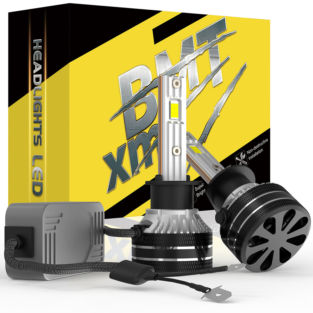 AutoGlowLED H1 LED Headlight Bulbs 100W 6000K White Canbus Pair