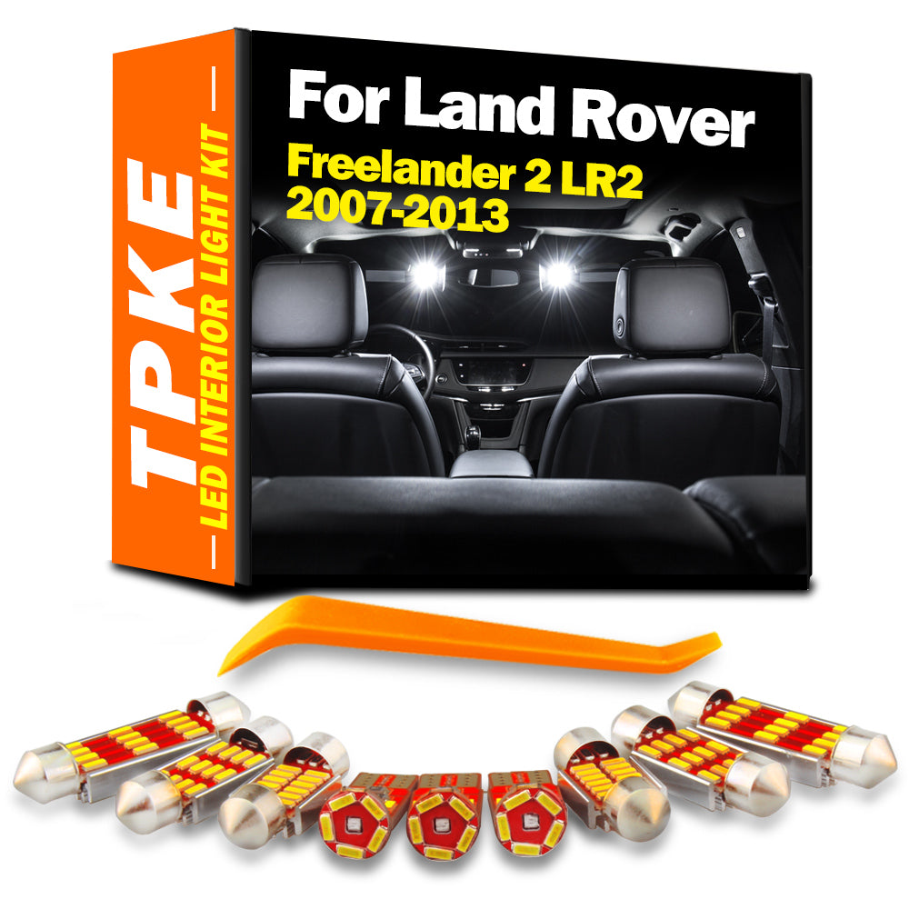 AutoGlowLED 14Pc LED Interior Light Kit for Land Rover Freelander 2 LR2 2007-2013