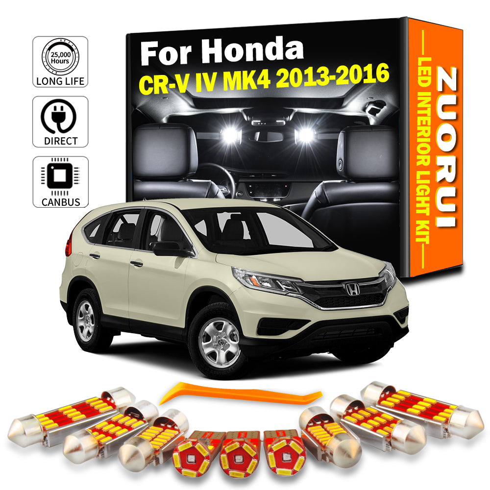 AutoGlowLED 14Pcs LED Interior Light Kit for Honda CR-V 2013-2016