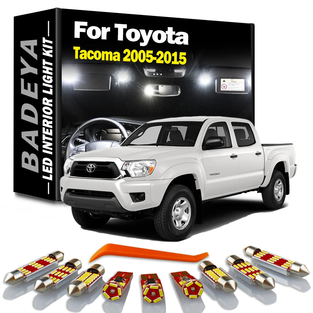 AutoGlowLED 10Pc LED Interior Light Kit for Toyota Tacoma 2005-2015