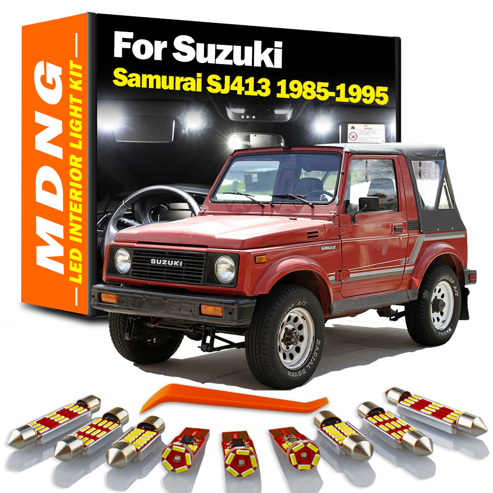 AutoGlowLED 8Pc LED Interior Light Kit for Suzuki Samurai SJ413 1985-1995
