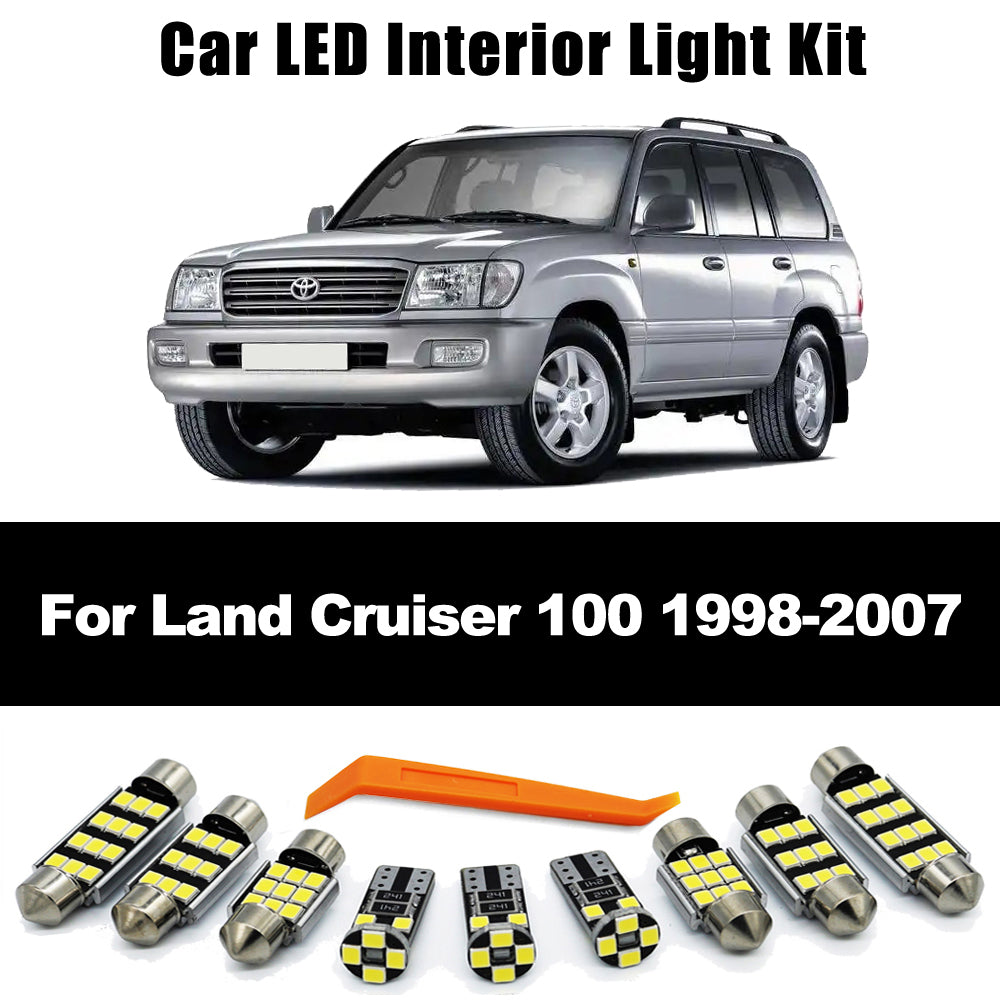 AutoGlowLED 19Pcs LED Interior Light Kit for Toyota Land Cruiser 100 LC100 1998-2007