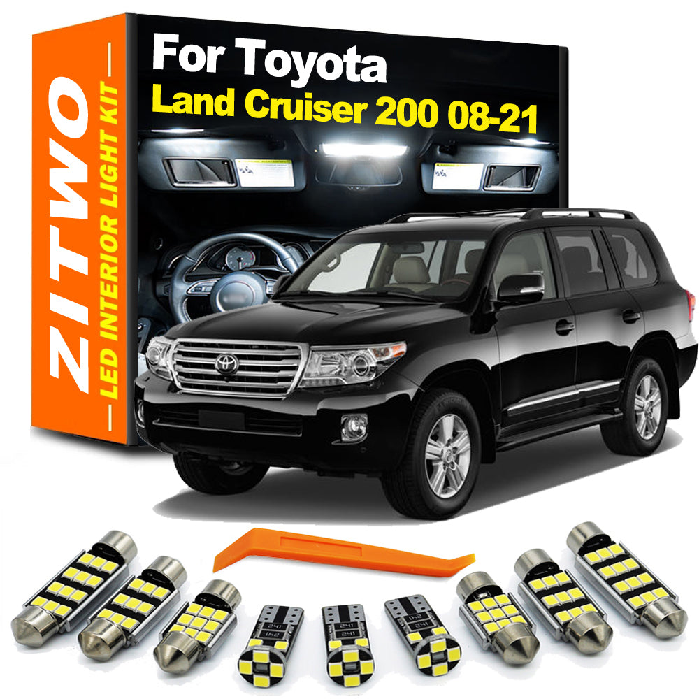 AutoGlowLED 16-Piece LED Interior Light Kit for Toyota Land Cruiser 200 LC200 2008-2021