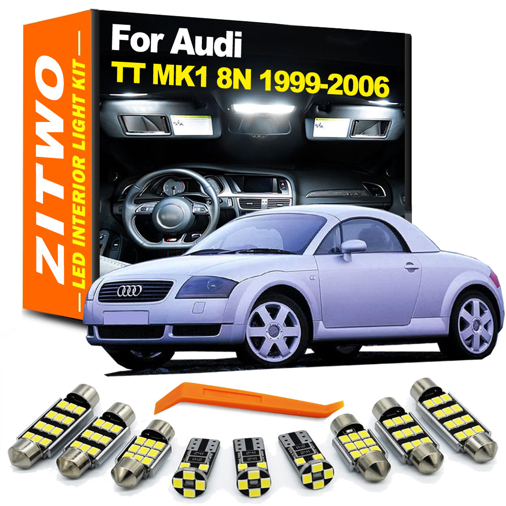 AutoGlowLED Audi TT TTS 8N MK1 LED Interior Light Kit 10Pcs Canbus Error-Free 1999-2006