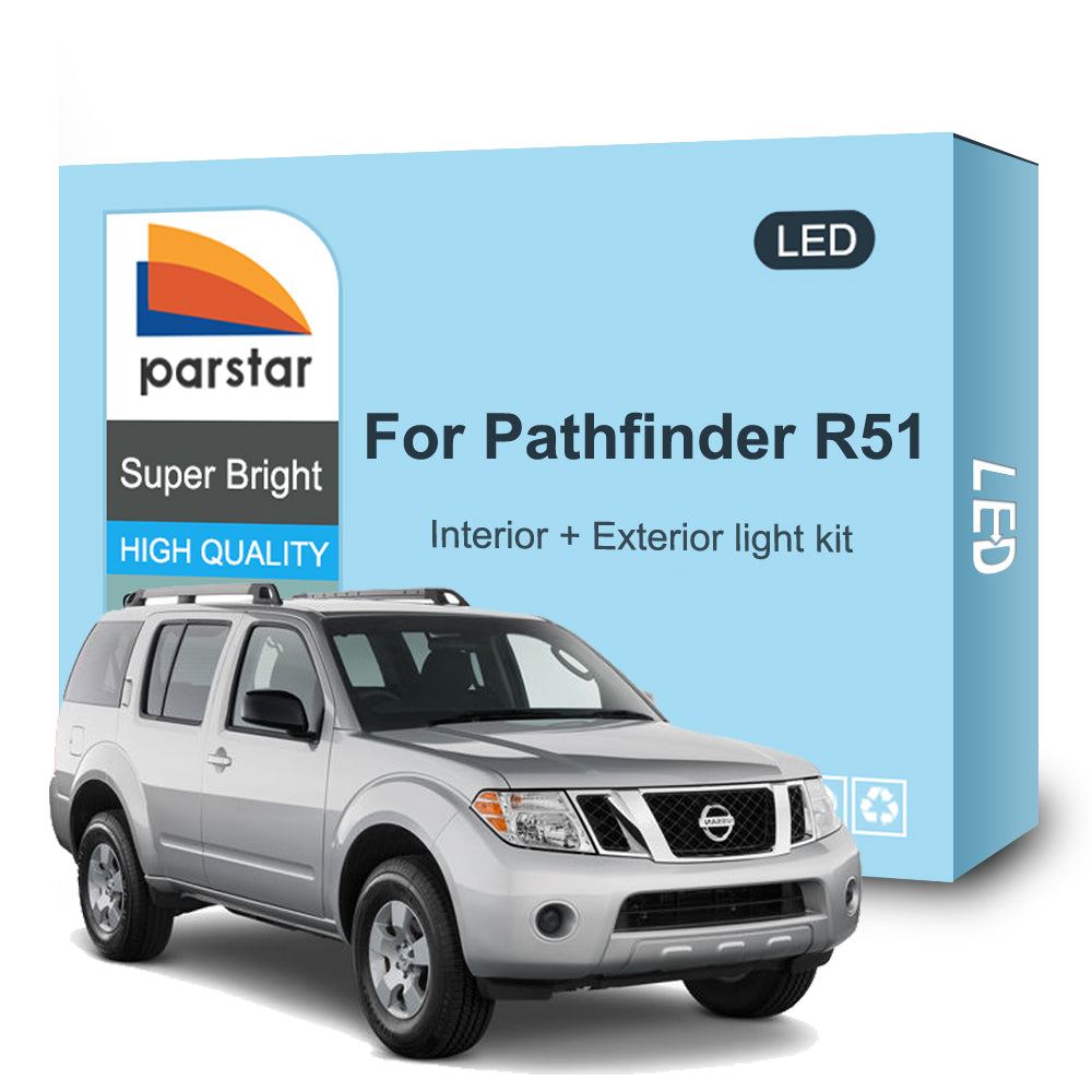AutoGlowLED Interior LED Light Kit for Nissan Pathfinder R51 2005-2012 13pc 6000K White