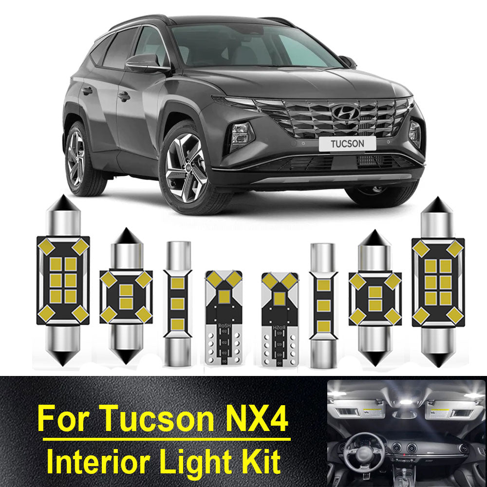AutoGlowLED 11Pcs Canbus LED Interior Light Kit for Hyundai Tucson 2021-2024