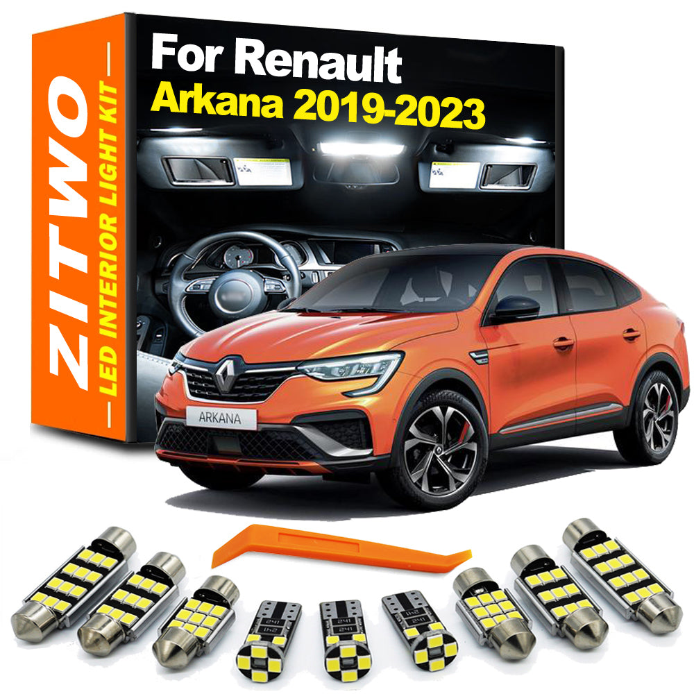 AutoGlowLED 8Pcs LED Interior Light Kit for Renault Arkana 2019-2023