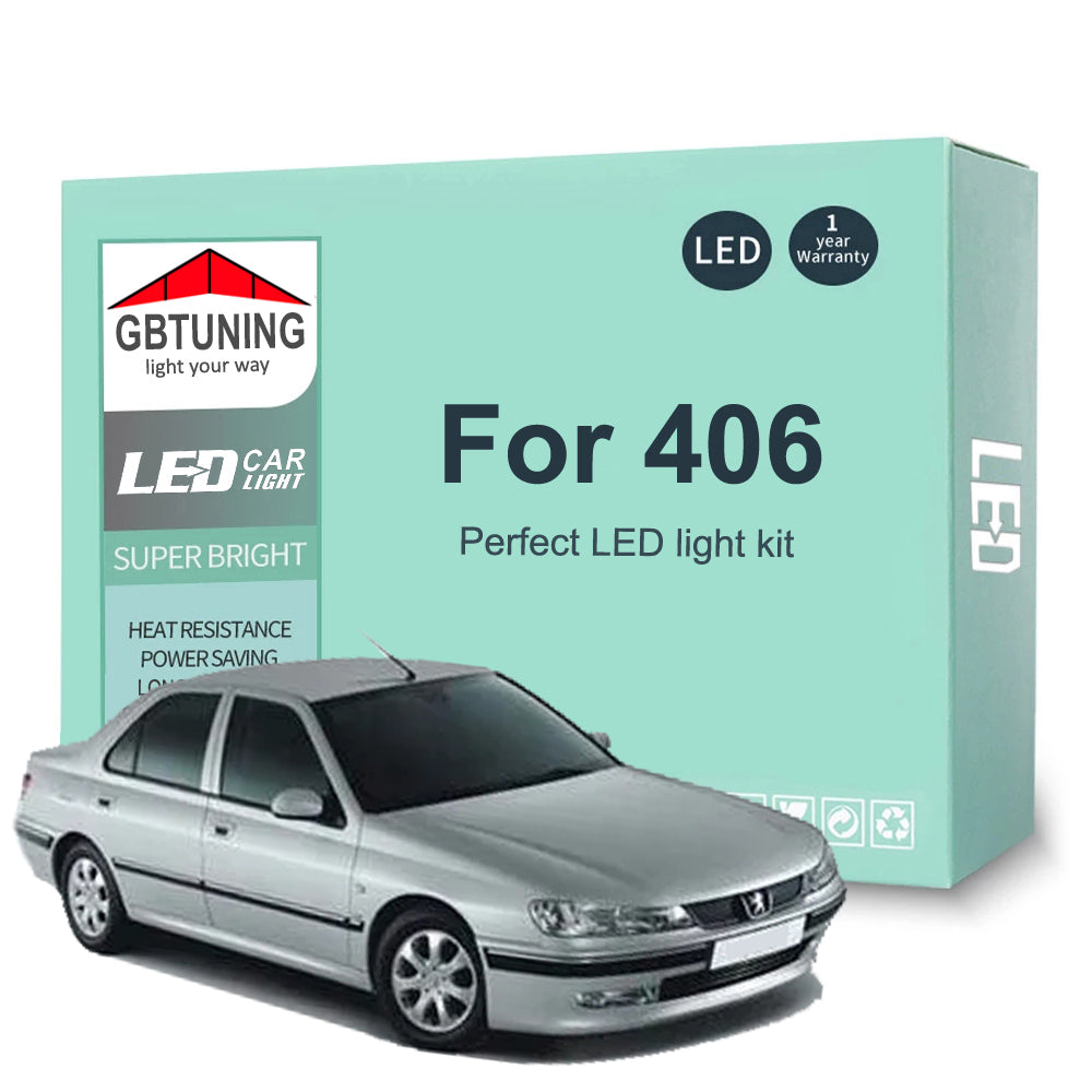 AutoGlowLED 13Pc Canbus LED Interior Light Kit for Peugeot 406 1995-2005