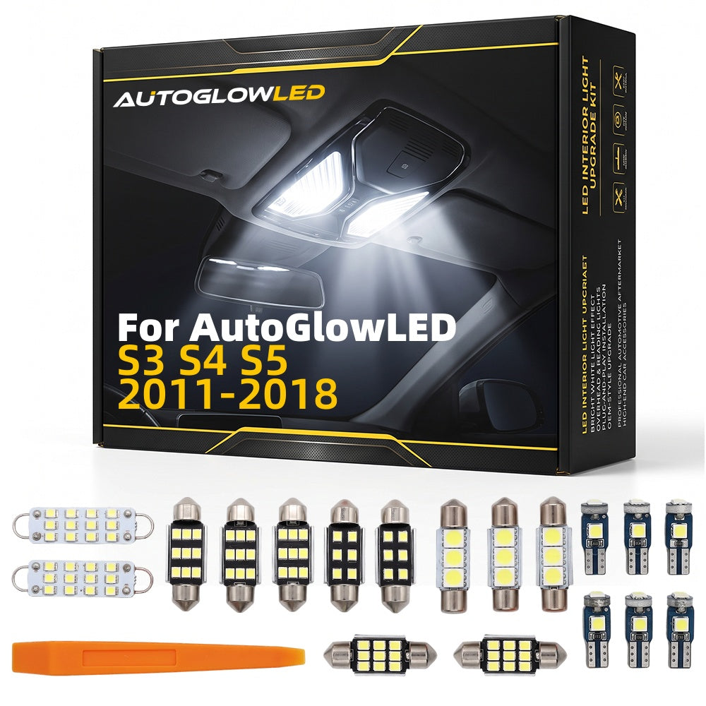 AutoGlowLED LED Interior Light Kit for Citroen DS3 DS4 DS5 2010-2020, Canbus Error Free Plug and Play Dome Map Trunk Lights | AutoGlowLED