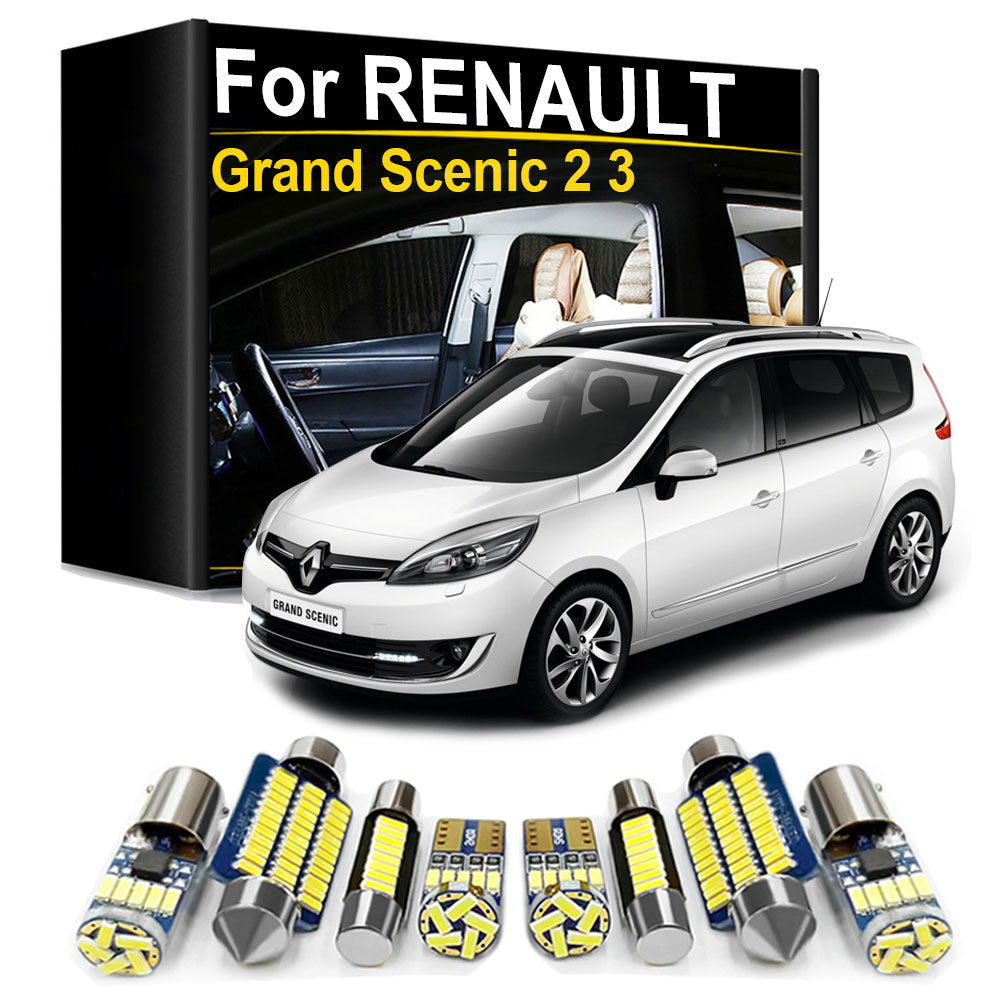 AutoGlowLED Interior LED Light Kit for Renault Grand Scenic 2004-2016 Canbus Error Free