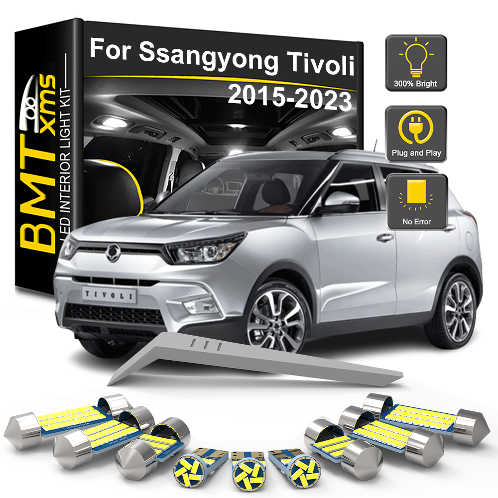 AutoGlowLED LED Interior Light Kit for Ssangyong Tivoli 2015-2023, 11Pcs Canbus