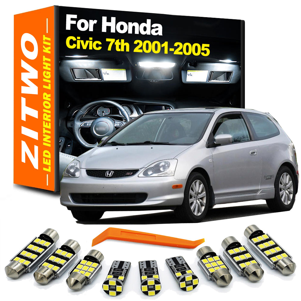 AutoGlowLED Canbus LED Interior Light Kit for Honda Civic MK7 2001-2005 (11 Pcs)