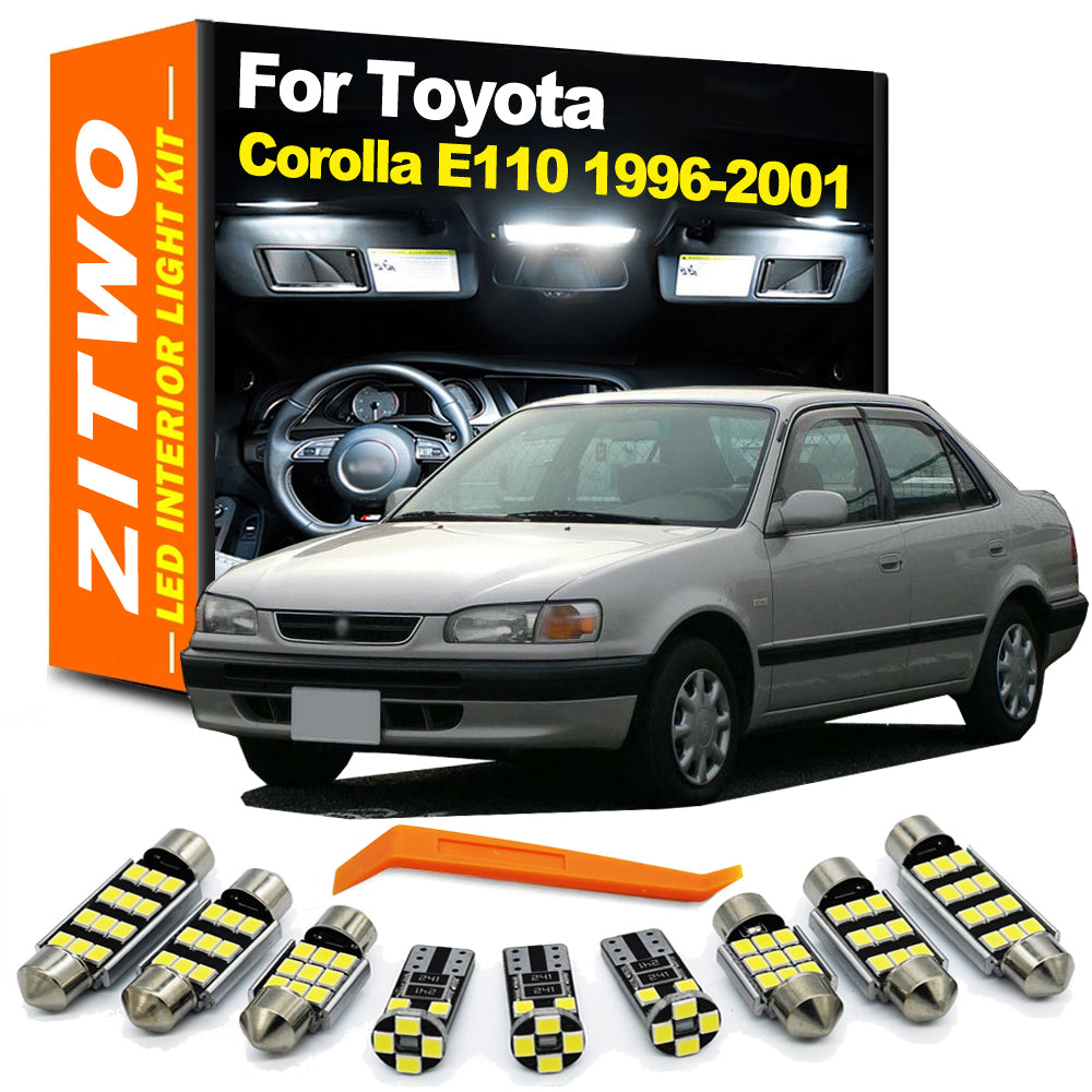 AutoGlowLED 9-Piece LED Interior Light Kit for Toyota Corolla AE110 E110 1996-2001