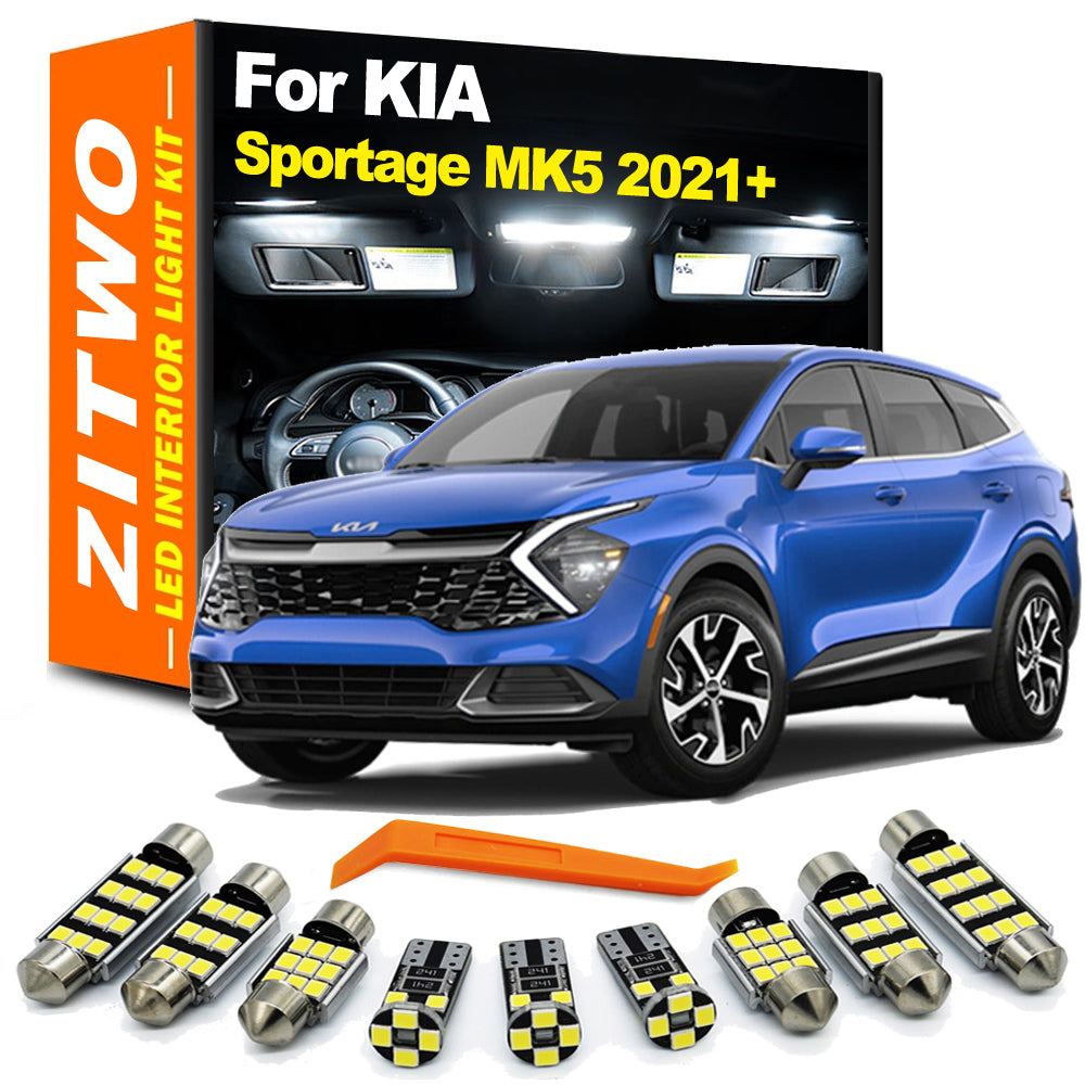 AutoGlowLED Interior LED Kit for Kia Sportage MK5 2021-2023, Error-Free Bulbs