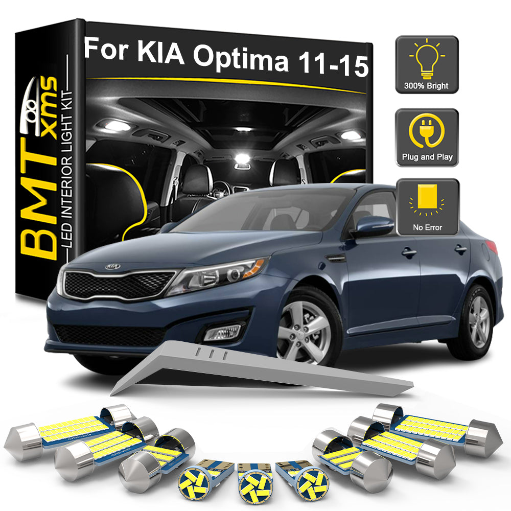 AutoGlowLED 11Pcs LED Interior Light Kit for KIA Optima K5 2011-2015 Canbus