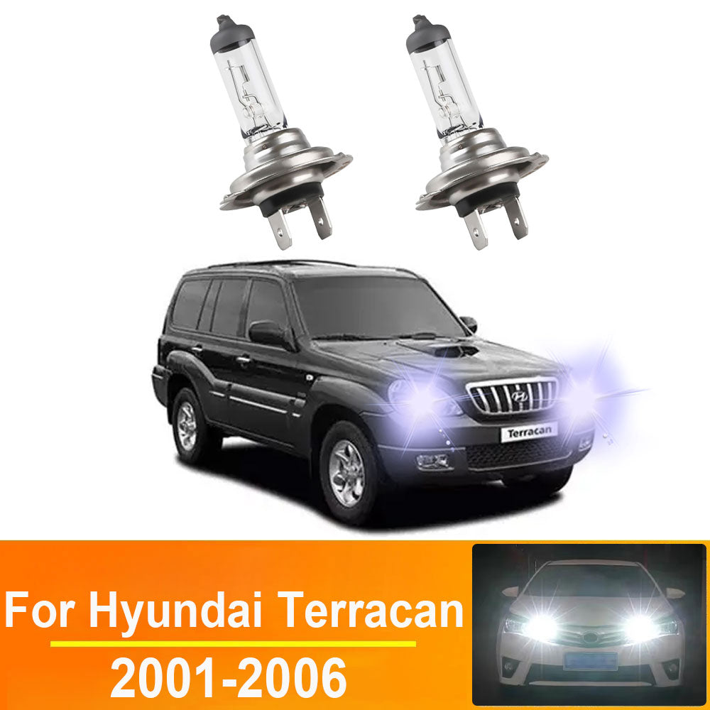 AutoGlowLED H7 Halogen Headlight Bulbs for Hyundai Terracan 2001-2006