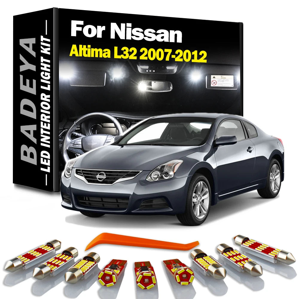 AutoGlowLED 16Pc Interior LED Light Kit for Nissan Altima L32 2007-2012 Canbus