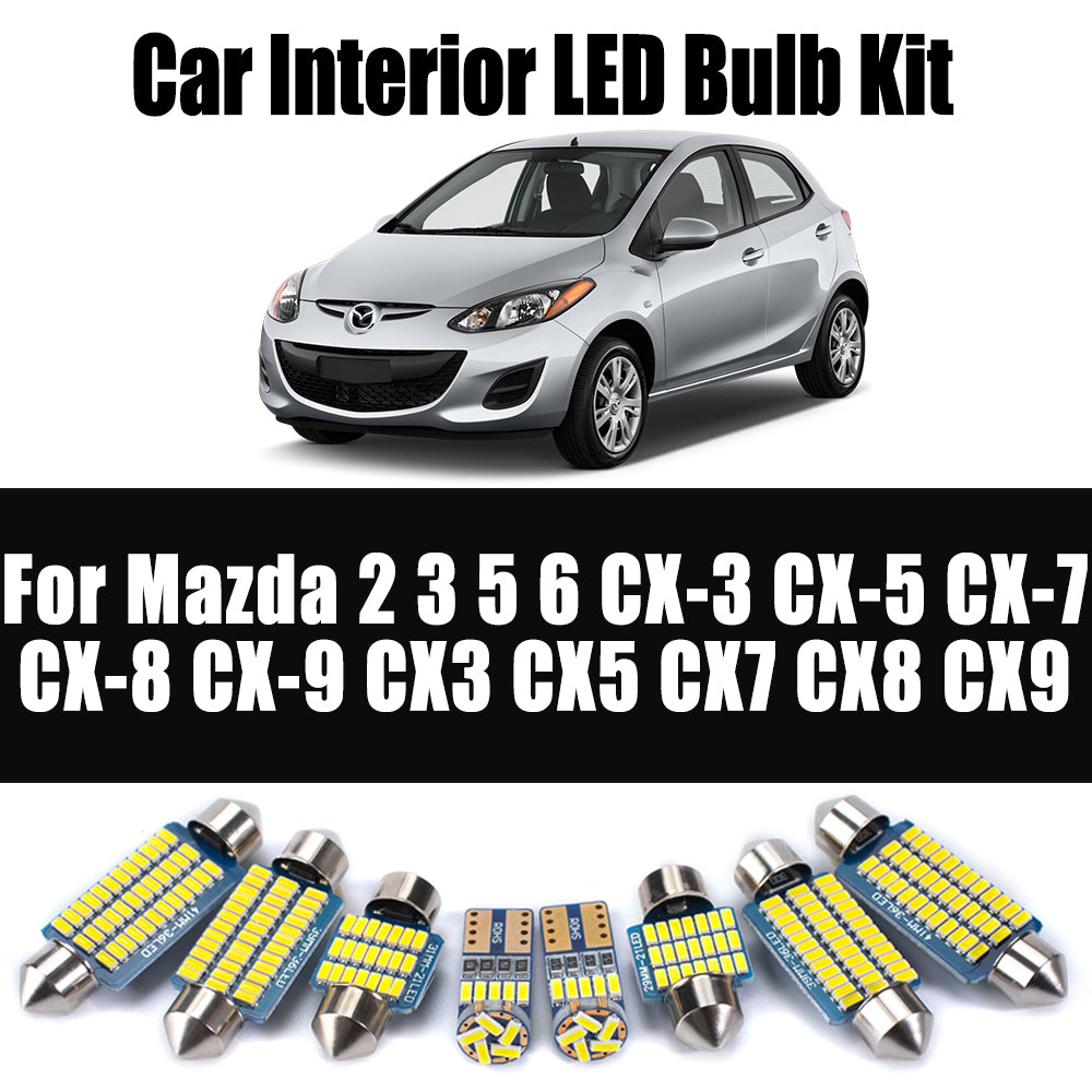 AutoGlowLED Canbus LED Interior Light Kit for Mazda 2 3 5 6 CX-3 CX-5 CX-7