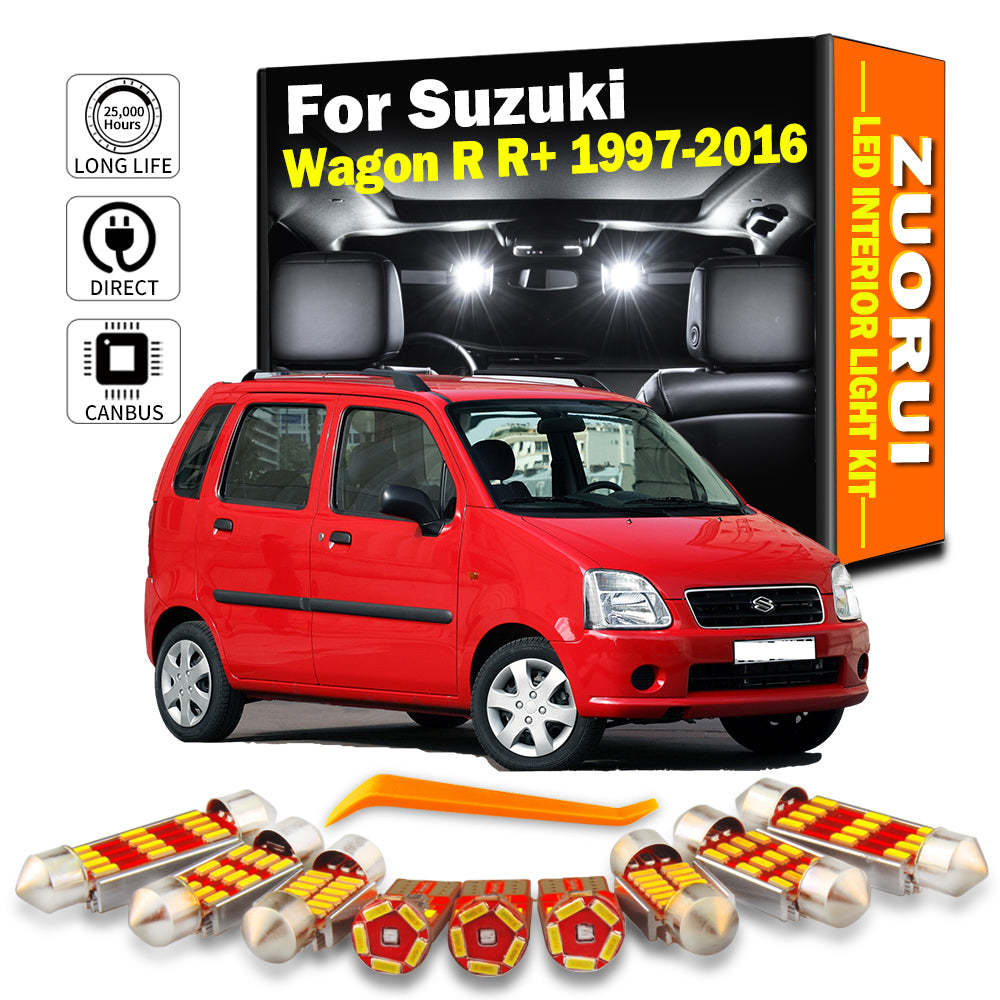 AutoGlowLED Canbus LED Interior Light Kit for Suzuki Wagon R R+ 1997-2016