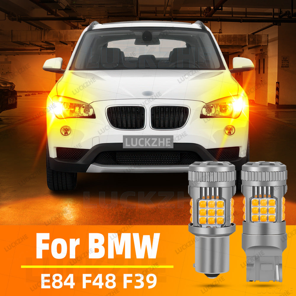 AutoGlowLED LED Turn Signal Lights for BMW X1 E84 F48 X2 F39 Amber Blinker Bulbs