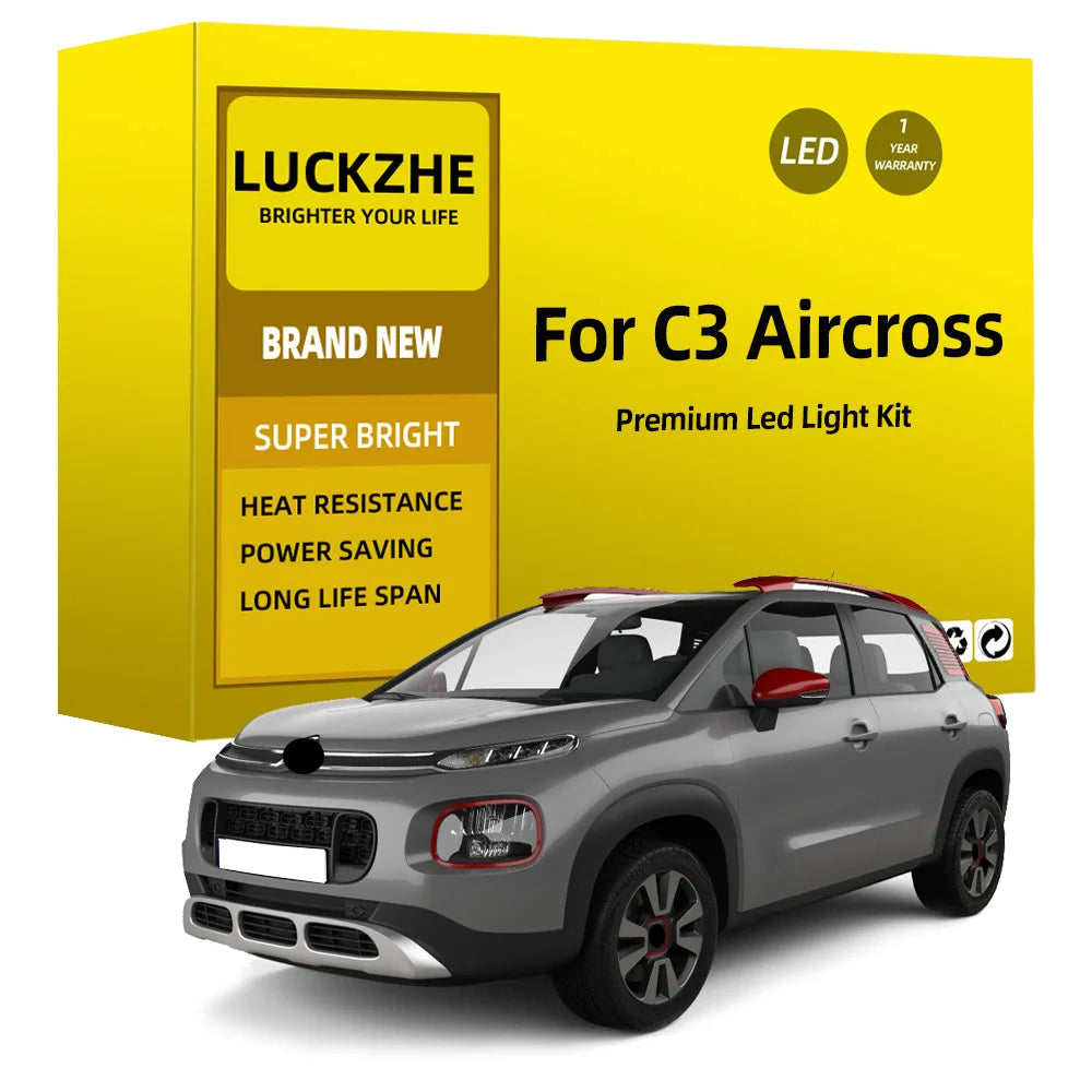 AutoGlowLED LED Interior Light Kit for Citroën C3 Aircross 2017-2022 Canbus