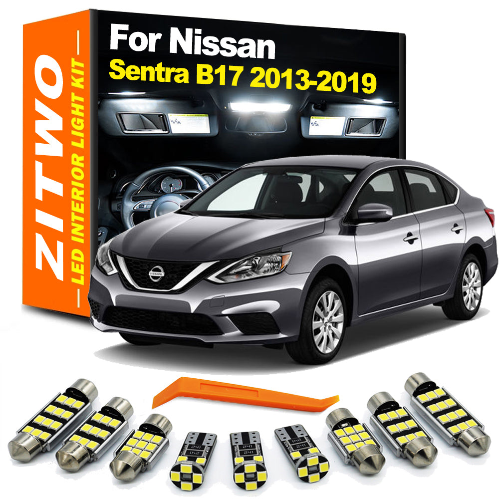 AutoGlowLED 6Pcs Canbus LED Interior Light Kit for Nissan Sentra B17 2013-2019
