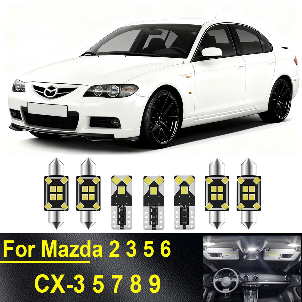AutoGlowLED Mazda LED Interior Light Kit Canbus Dome Map Bulbs