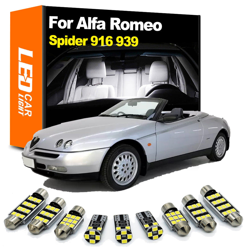 AutoGlowLED Interior LED Light Kit for Alfa Romeo Spider 916 939