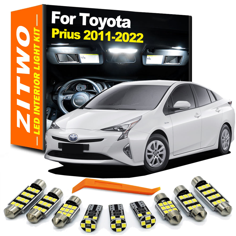 AutoGlowLED 12pc LED Interior Light Kit for Toyota Prius 2011-2022