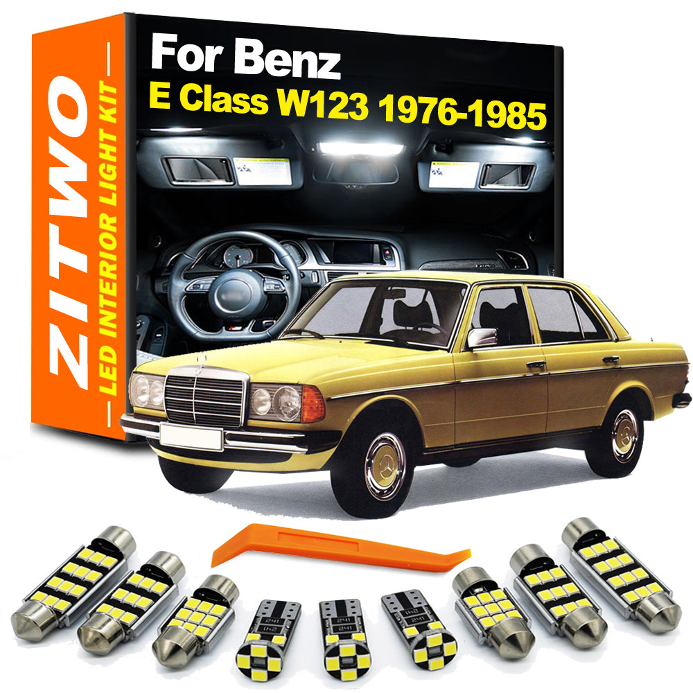 AutoGlowLED 13pc LED Interior Light Kit for Mercedes W123 1976-1985