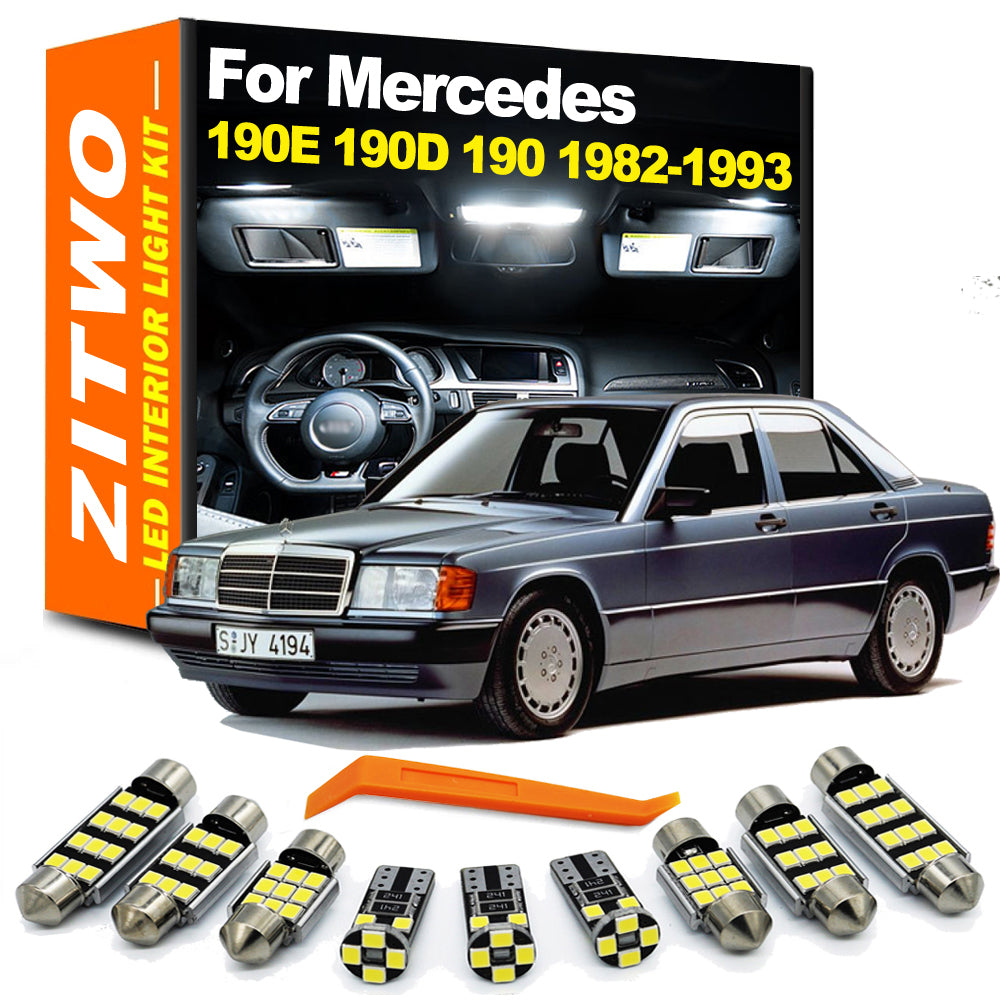 AutoGlowLED 14pc LED Interior Light Kit for Mercedes W201 190E 1982-1993