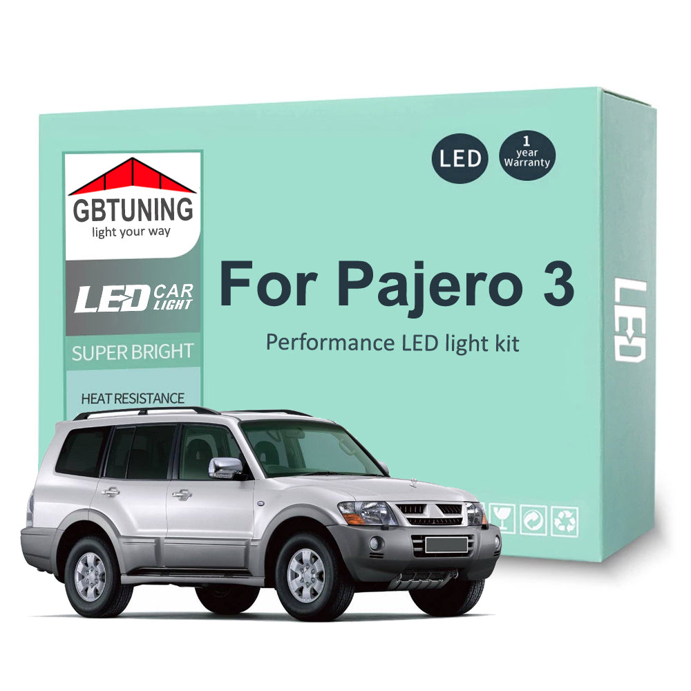 AutoGlowLED 17Pcs LED Interior Light Kit for Mitsubishi Pajero 3 V60 V73 V75 V77