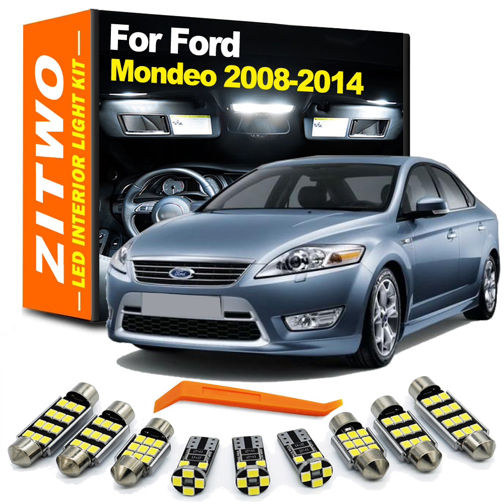 AutoGlowLED 15Pcs LED Interior Light Kit for Ford Mondeo 4 MK4 IV 2008-2014