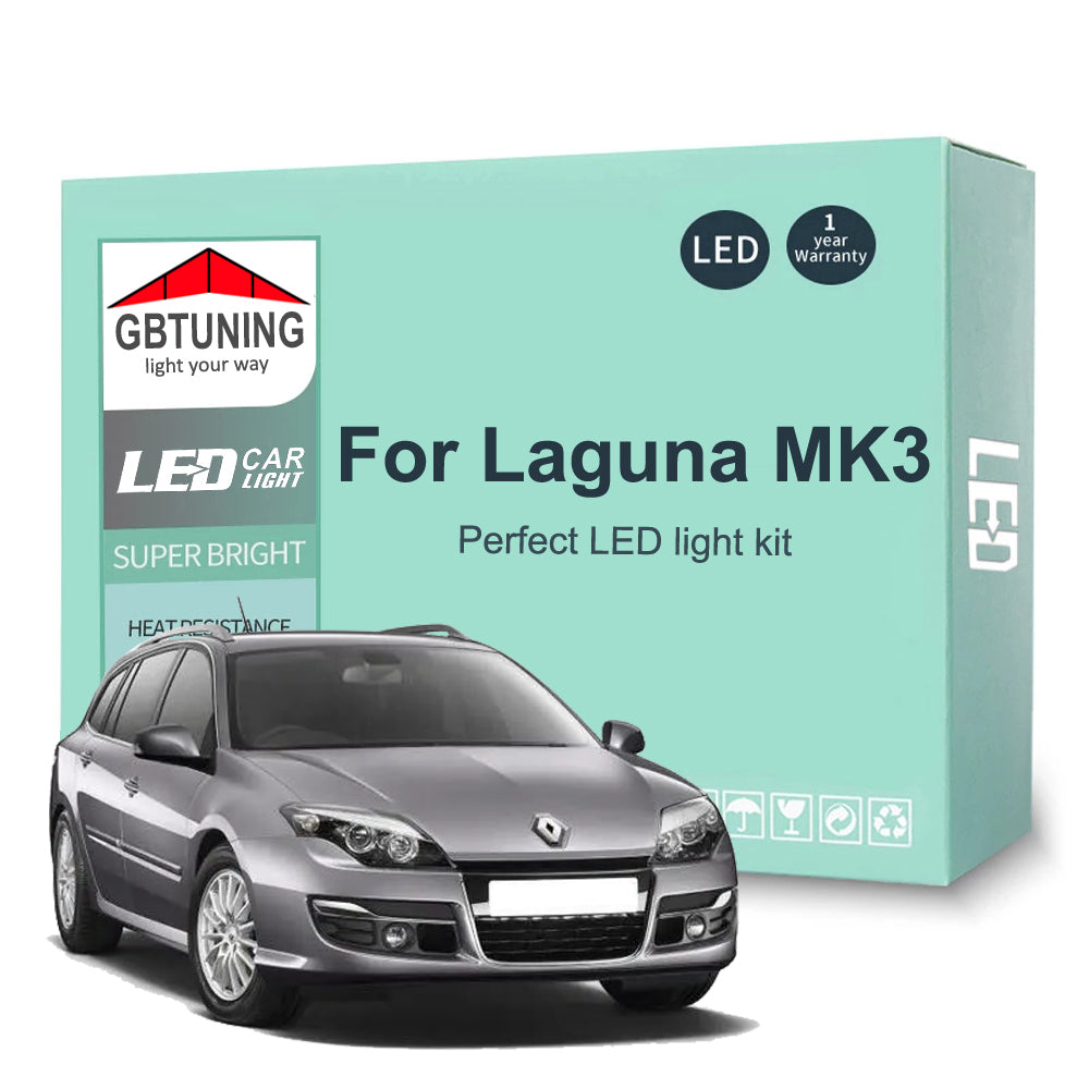AutoGlowLED Canbus LED Interior Light Kit for Renault Laguna 3 2008-2015