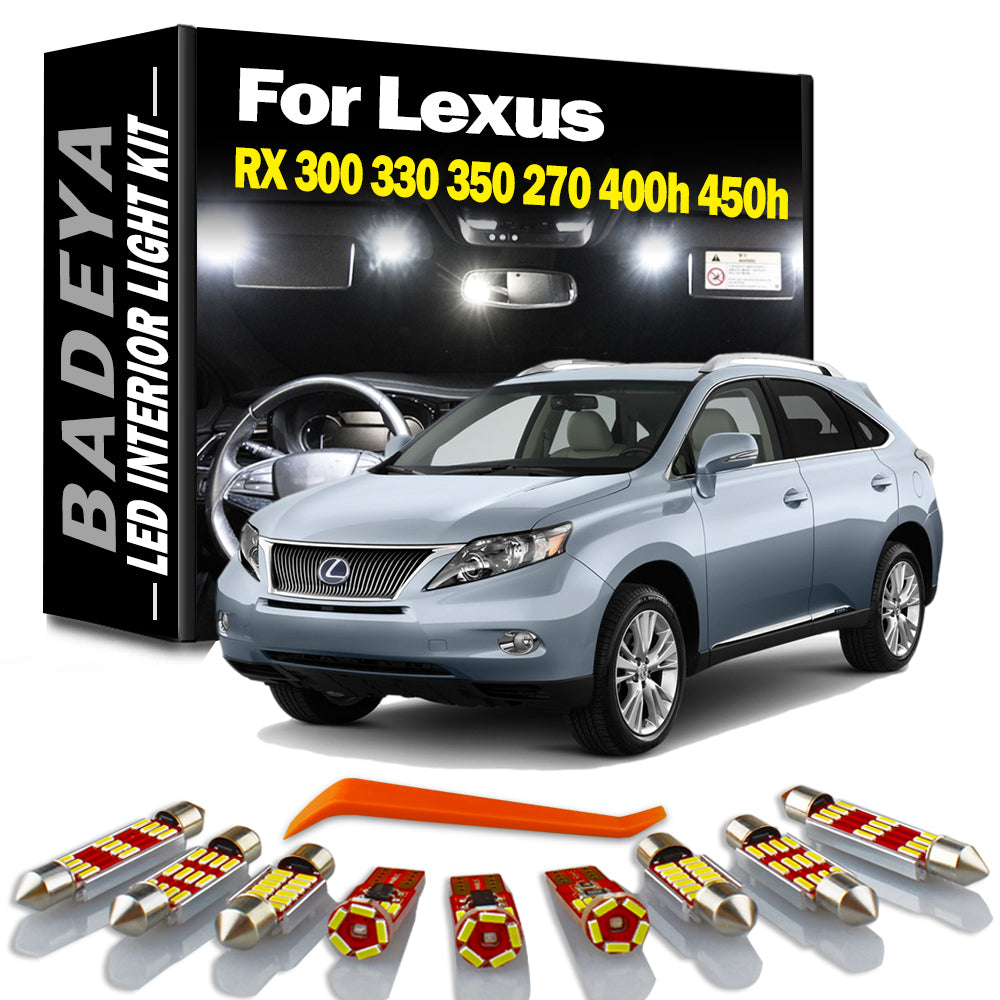 AutoGlowLED Canbus LED Interior Light Kit for Lexus RX 1998-2020
