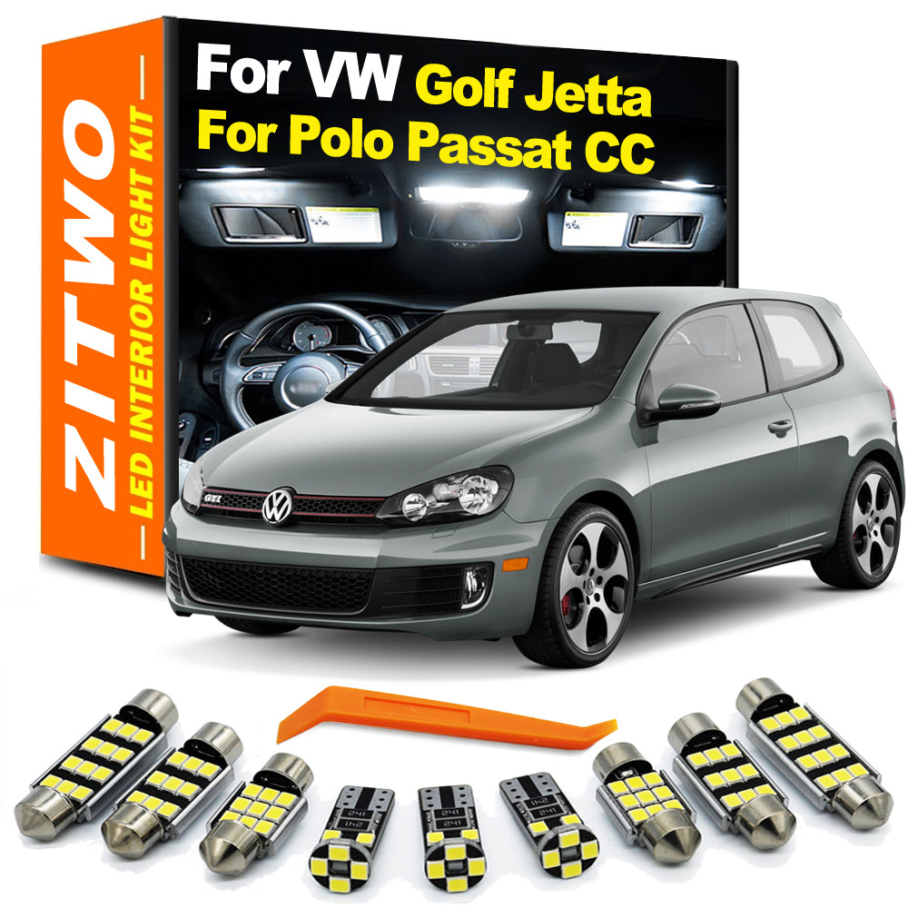 AutoGlowLED Full Car LED Interior Light Kit for VW Golf Jetta Passat Polo