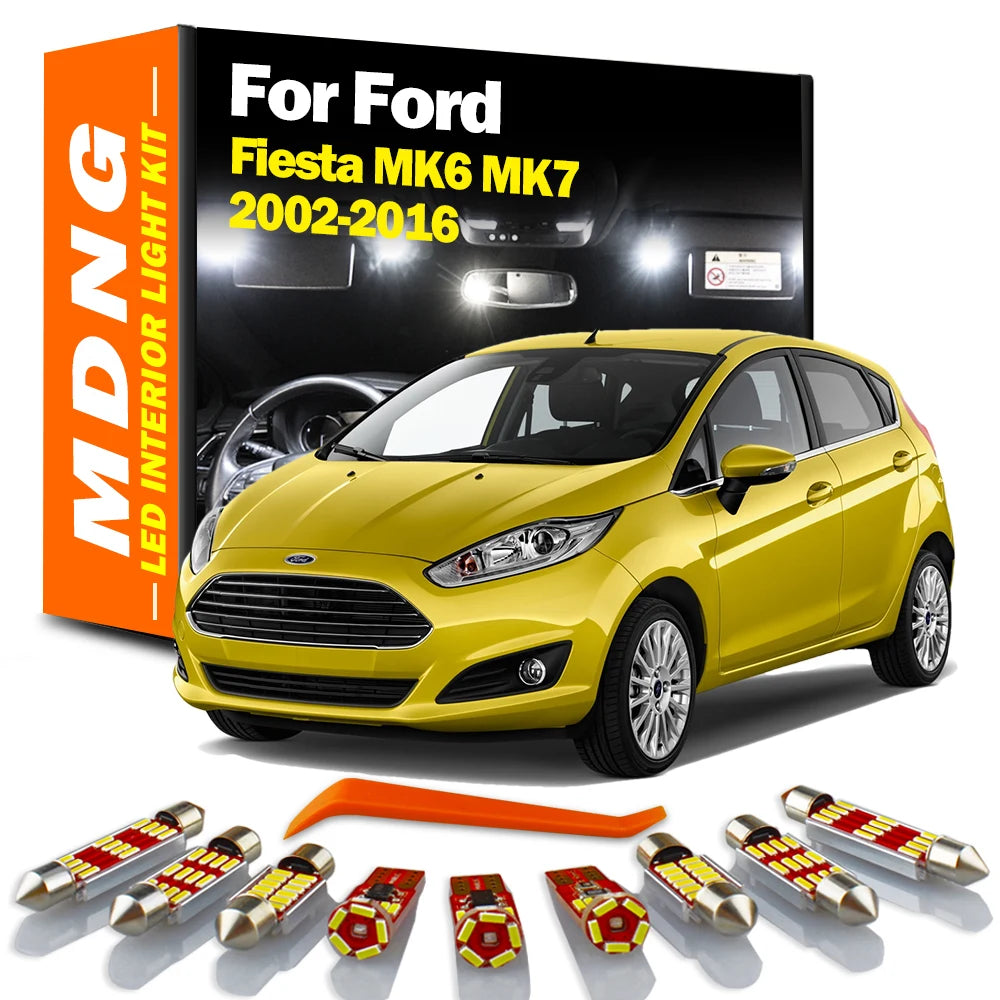 AutoGlowLED LED Interior Light Kit for Ford Fiesta MK6 MK7 2002-2016 Canbus