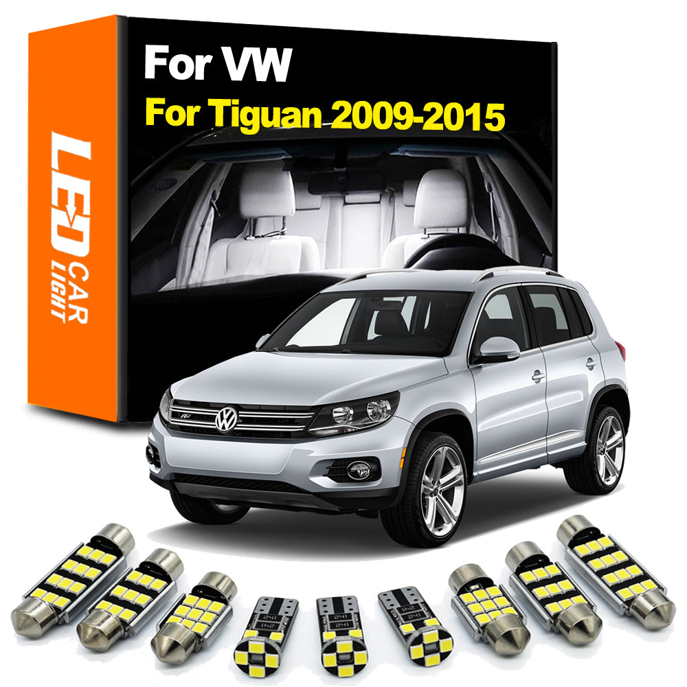 AutoGlowLED 14Pc Interior LED Light Kit for VW Tiguan 5N 2009-2015 Canbus