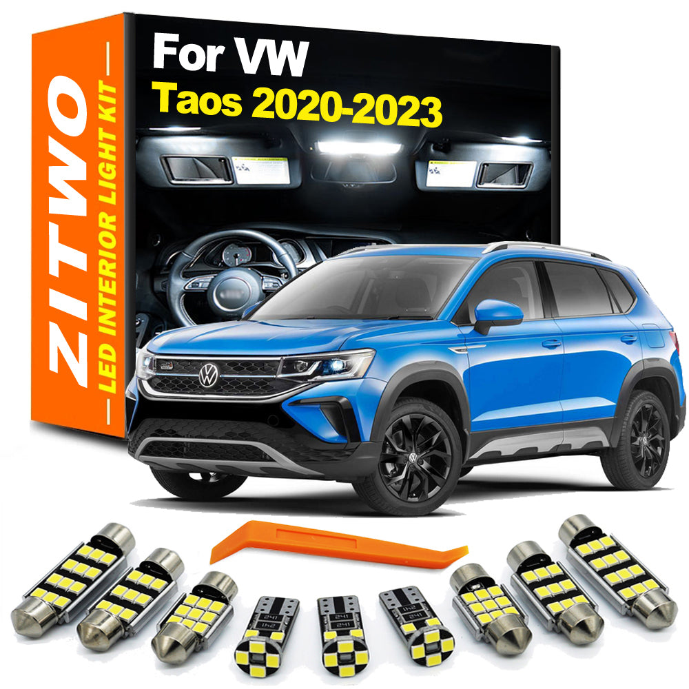 AutoGlowLED 10Pcs Canbus LED Interior Light Kit for VW Taos 2020-2023