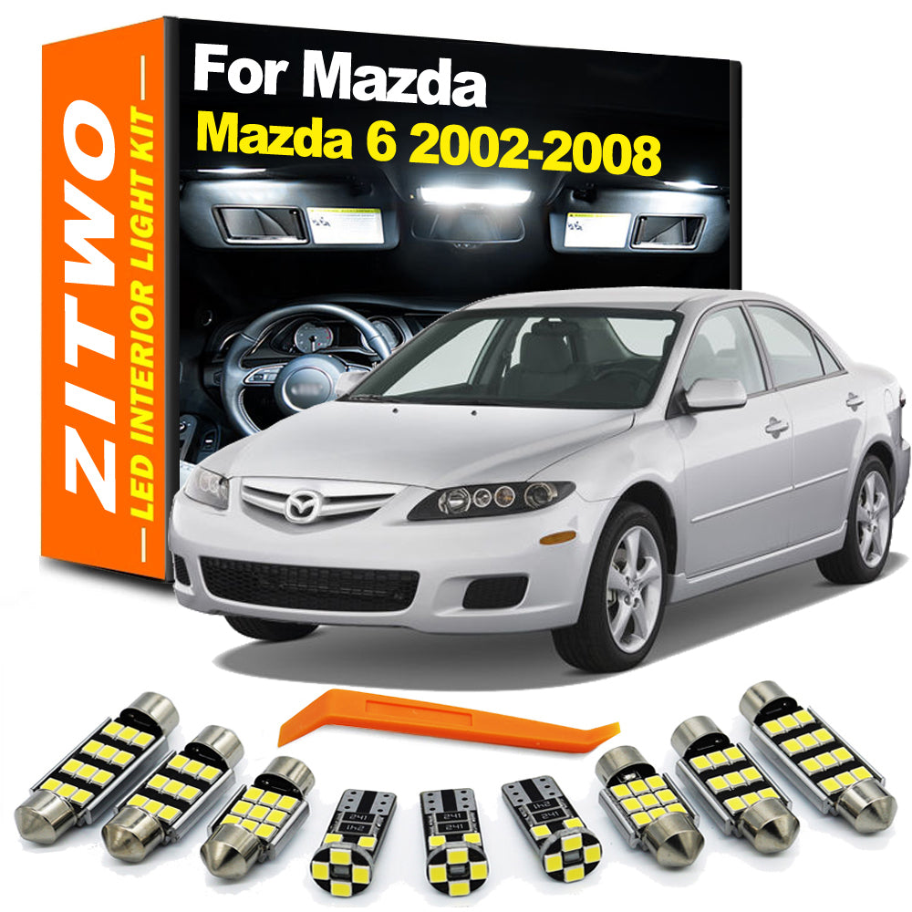 AutoGlowLED 17-Piece LED Interior Light Kit for Mazda 6 GY GG 2002-2008
