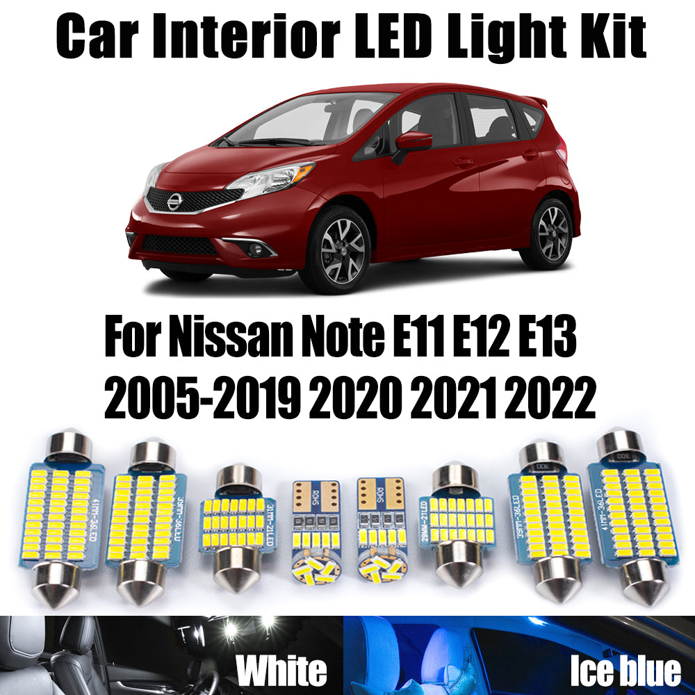 AutoGlowLED LED Interior Light Kit for Nissan Note E11 E12 E13 Canbus