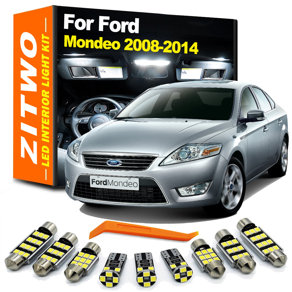 AutoGlowLED 15Pcs Canbus LED Interior Light Kit for Ford Mondeo 4 MK4 2008-2014